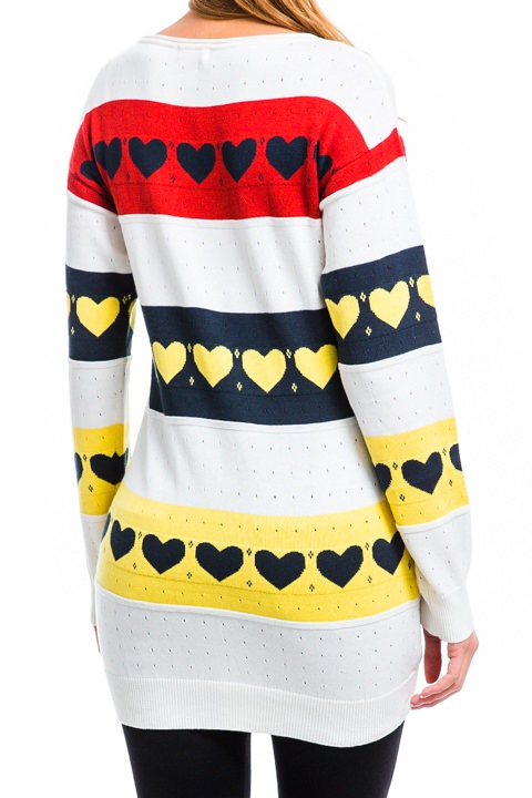 Фото товара 5555, джемпер с сердечками